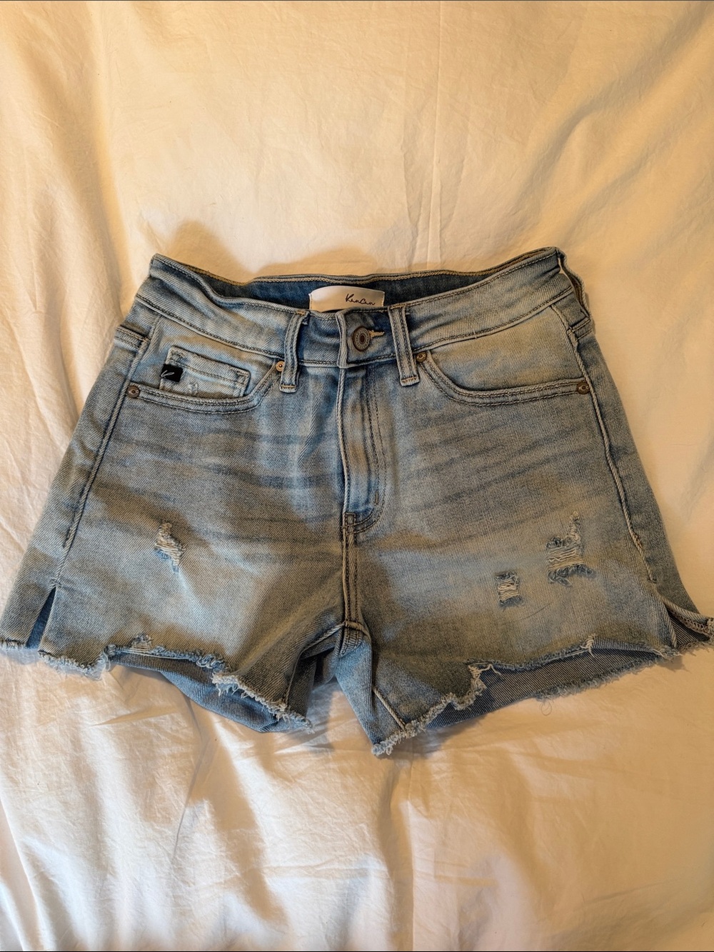 KanCan Light Blue Distressed Denim Cutoff Shorts